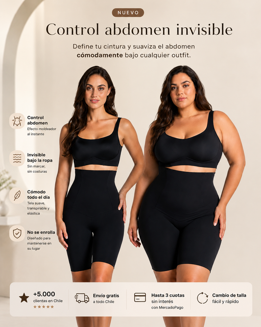 Short Control Abdomen Invisible
